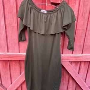 Cute slim fit green dress